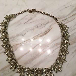Gold tone vintage choker necklace